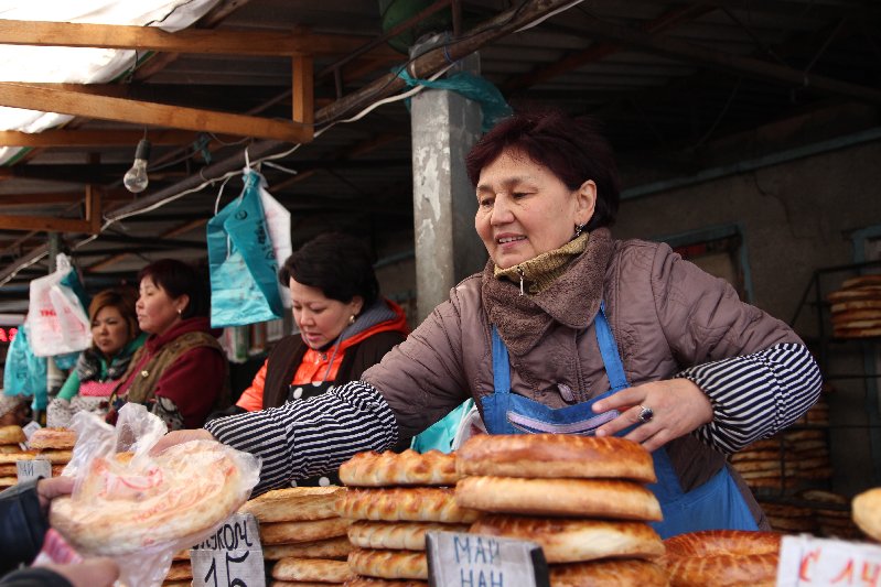Woman selling Bread